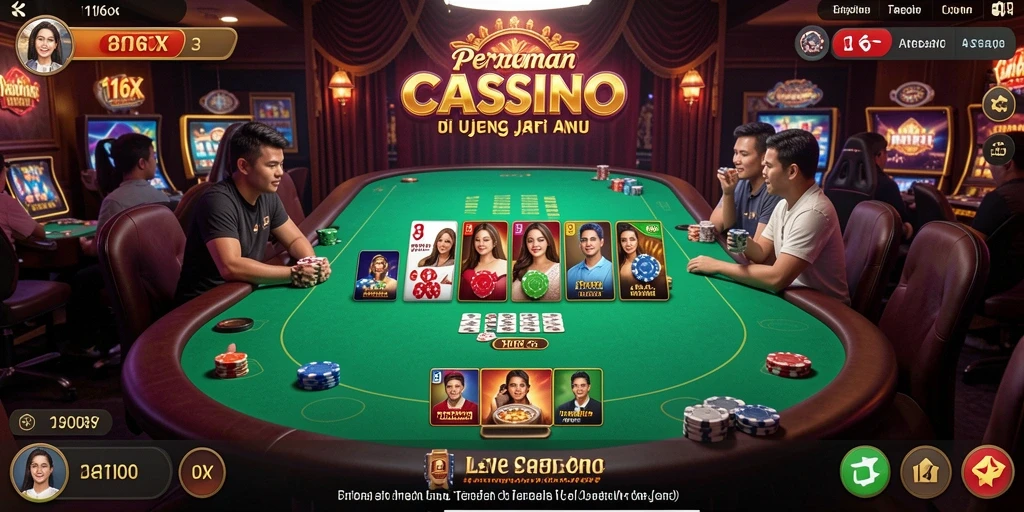 Tampilan interaktif permainan Live Casino di 116X.