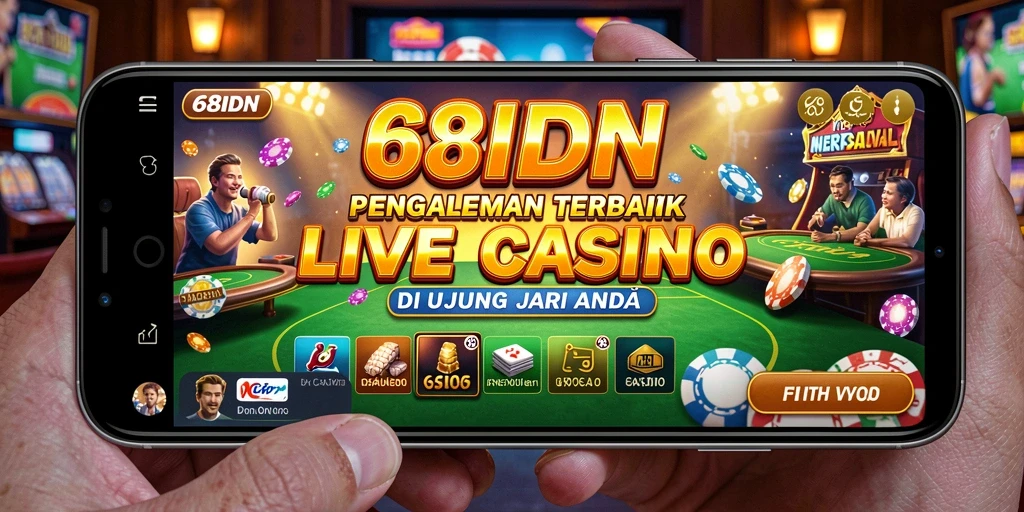 Tampilan gameplay Live Casino yang menarik dan interaktif di 68IDN.