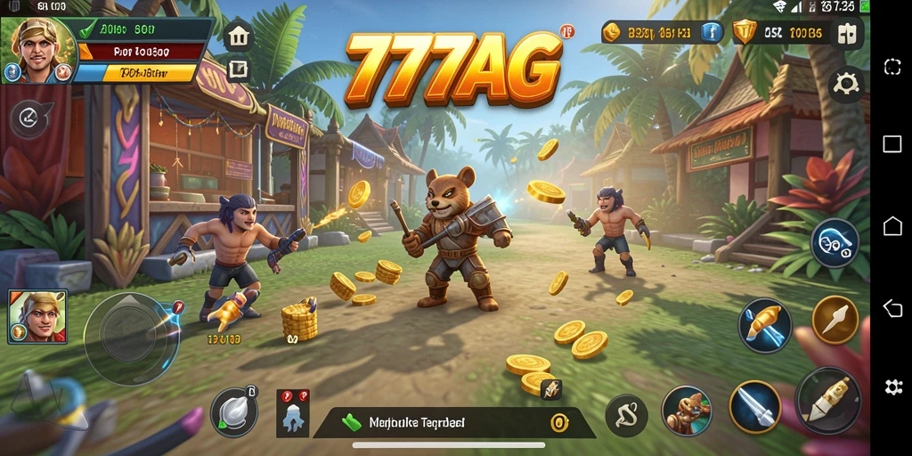 Screenshot gameplay 777AG menunjukkan grafis yang memukau dan aksi menarik.