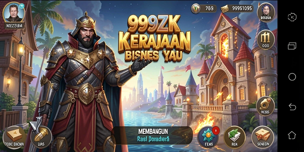 Screenshot gameplay <strong>999ZK</strong> yang menunjukkan aktivitas bisnis yang seru.