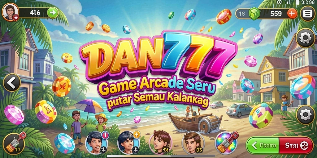 Screenshot permainan DAN777 menampilkan aksi seru dalam gameplay Arcade.