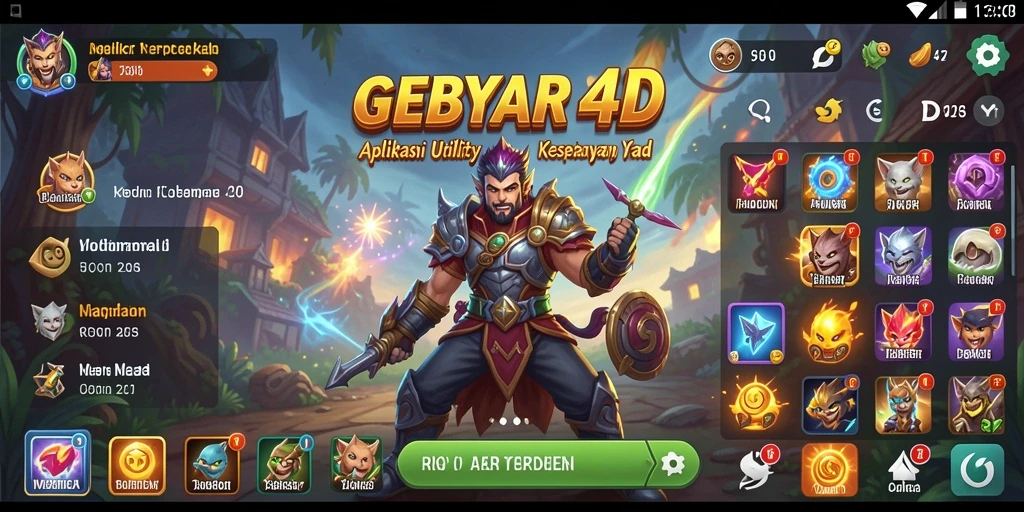 Tampilan aplikasi GEBYAR4D yang intuitif dan mudah digunakan.
