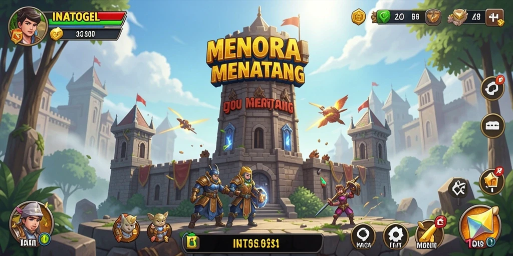 Gameplay mendebarkan INATOGEL dengan menara dan musuh yang beragam.