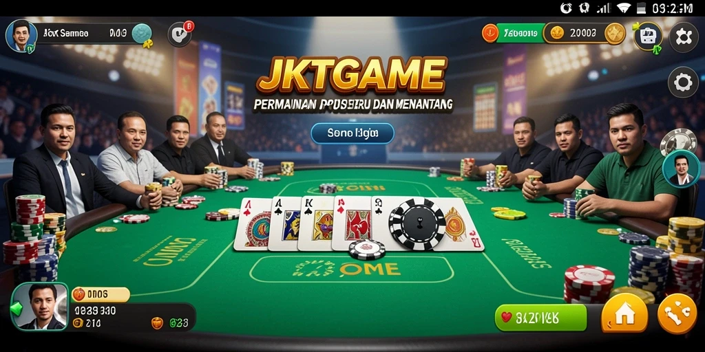Tampilan menarik dari gameplay seru JKTGAME Poker.