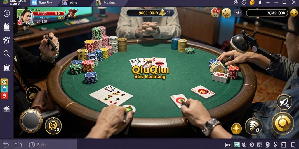 Screenshot KKRP menampilkan aksi seru dalam gameplay QiuQiu.