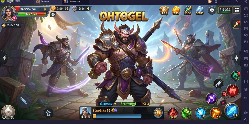 Screenshot menunjukkan gameplay strategi yang mendebarkan di OHTOGEL.