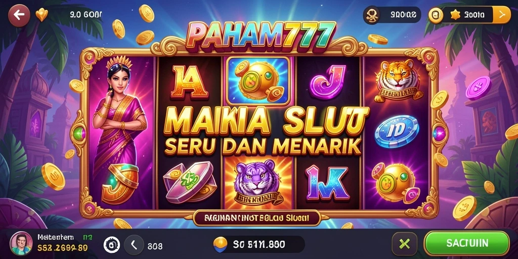 Tangkapan layar menunjukkan gameplay seru dan fitur menarik dari PAHAM777.