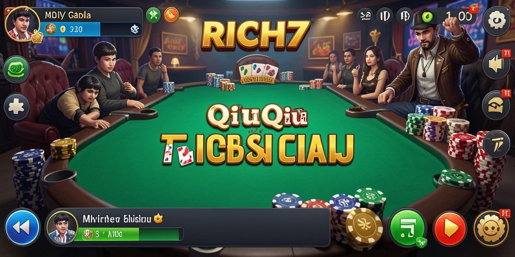 Tampilan dinamis dari gameplay RICH7 yang menarik untuk dimainkan.