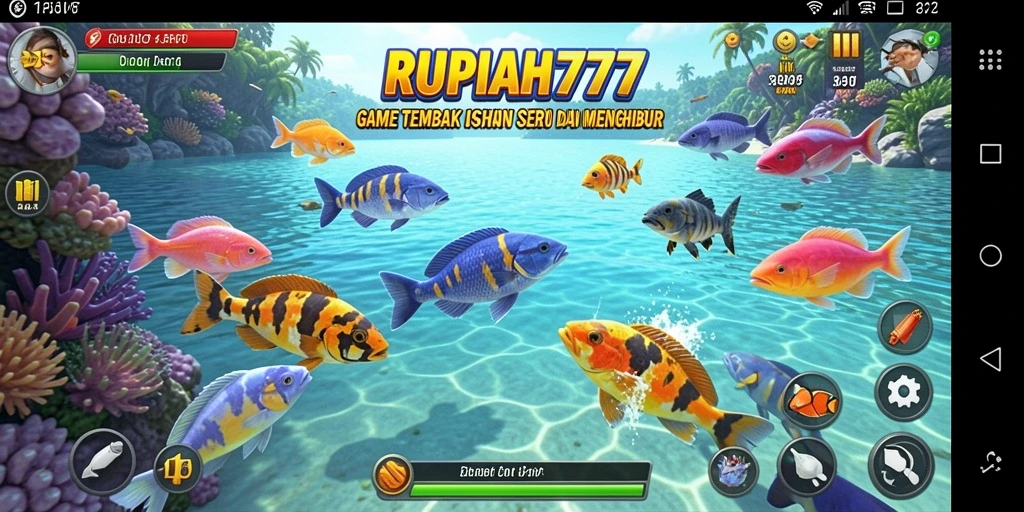 Gameplay seru RUPIAH777 dengan aksi menembak ikan.