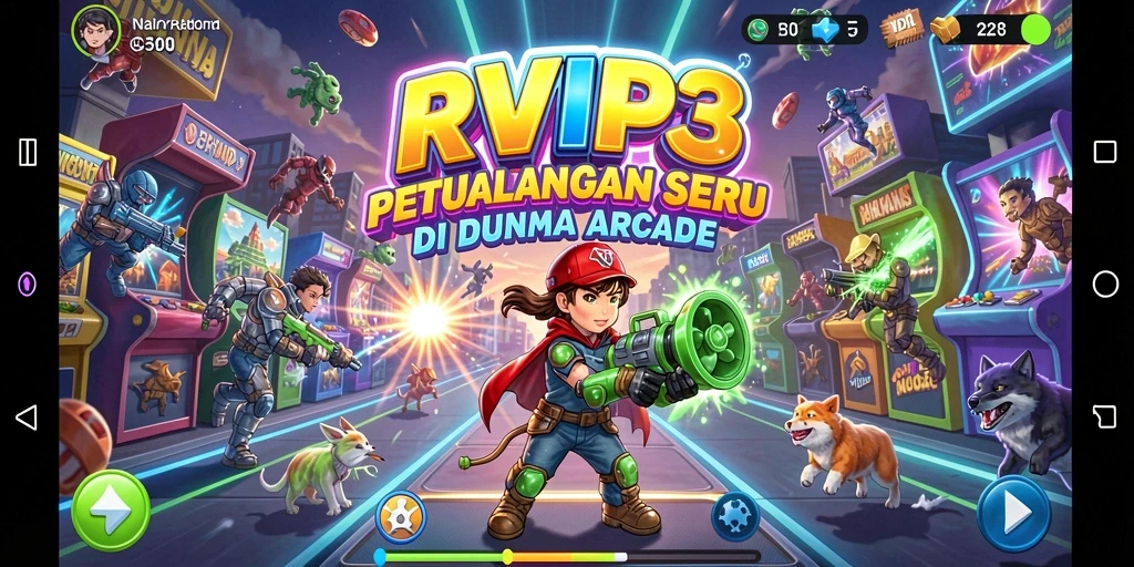 Screenshot menampilkan aksi seru gameplay di RVIP3.