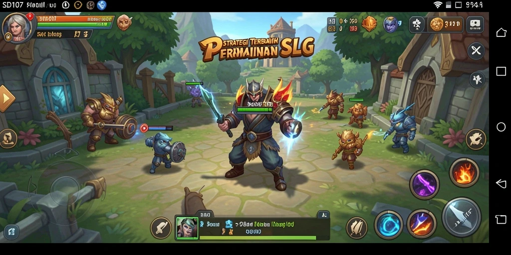 Tampilan menarik dari gameplay SLG di SD107 dengan pertempuran yang mendebarkan.