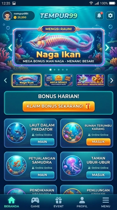 Proses pengunduhan aplikasi di tempur99 yang cepat dan mudah.